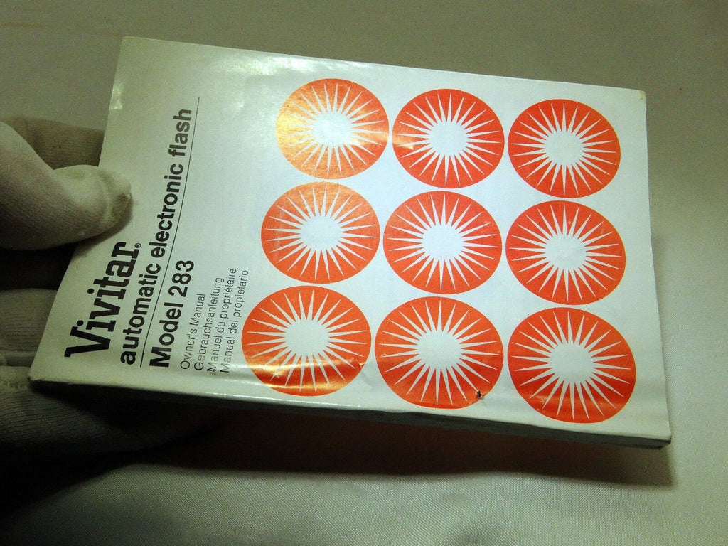Vivitar 283 Electric Flash Manual Guide Instruction 110 pages English Espanol Fr