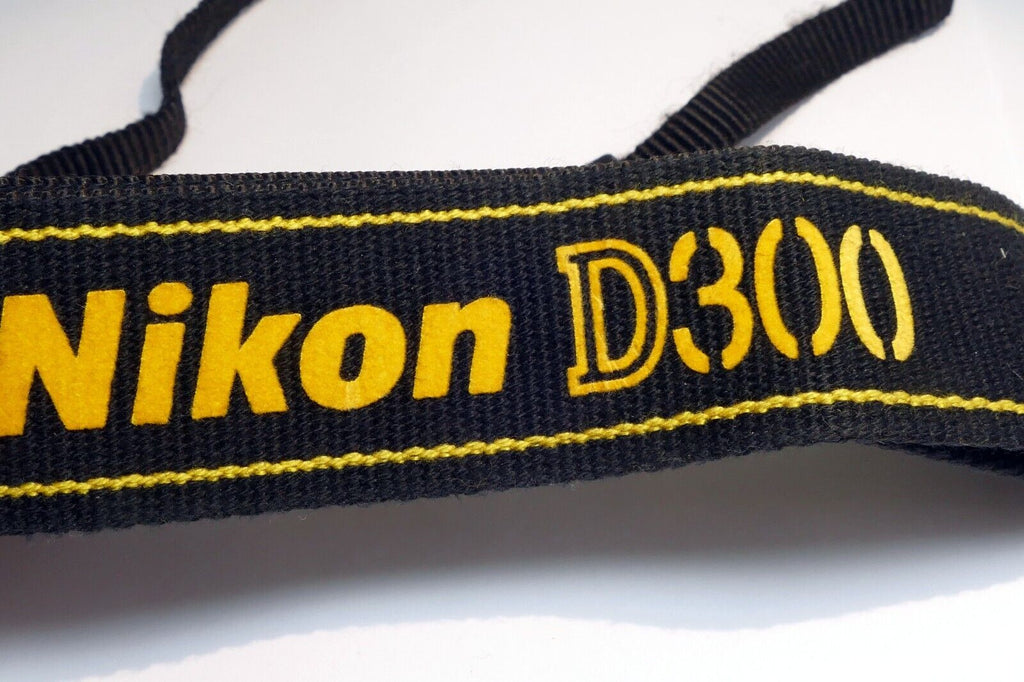 Nikon D300 Camera Neck Strap Yellow-Black AN-DC300 Genuine OEM