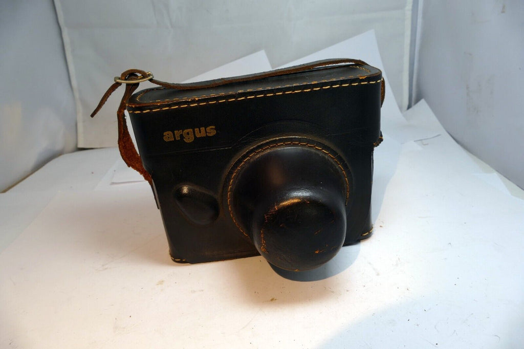 Argus C3 Matchmatic camera leather case black  brick Top Grain  Cowhide USA