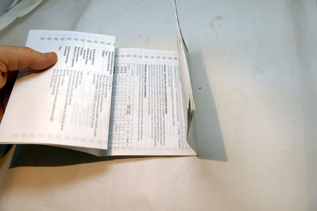 Nikon Nikkor AF 28-80mm f3.3-5.6G LENS Instruction Guide Manual