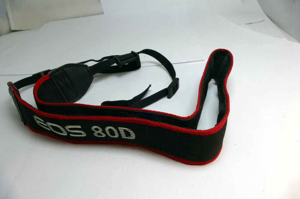 Canon EOS 80D Digital Camera Neck Shoulder Strap Black-Red - -  Genuine OEM