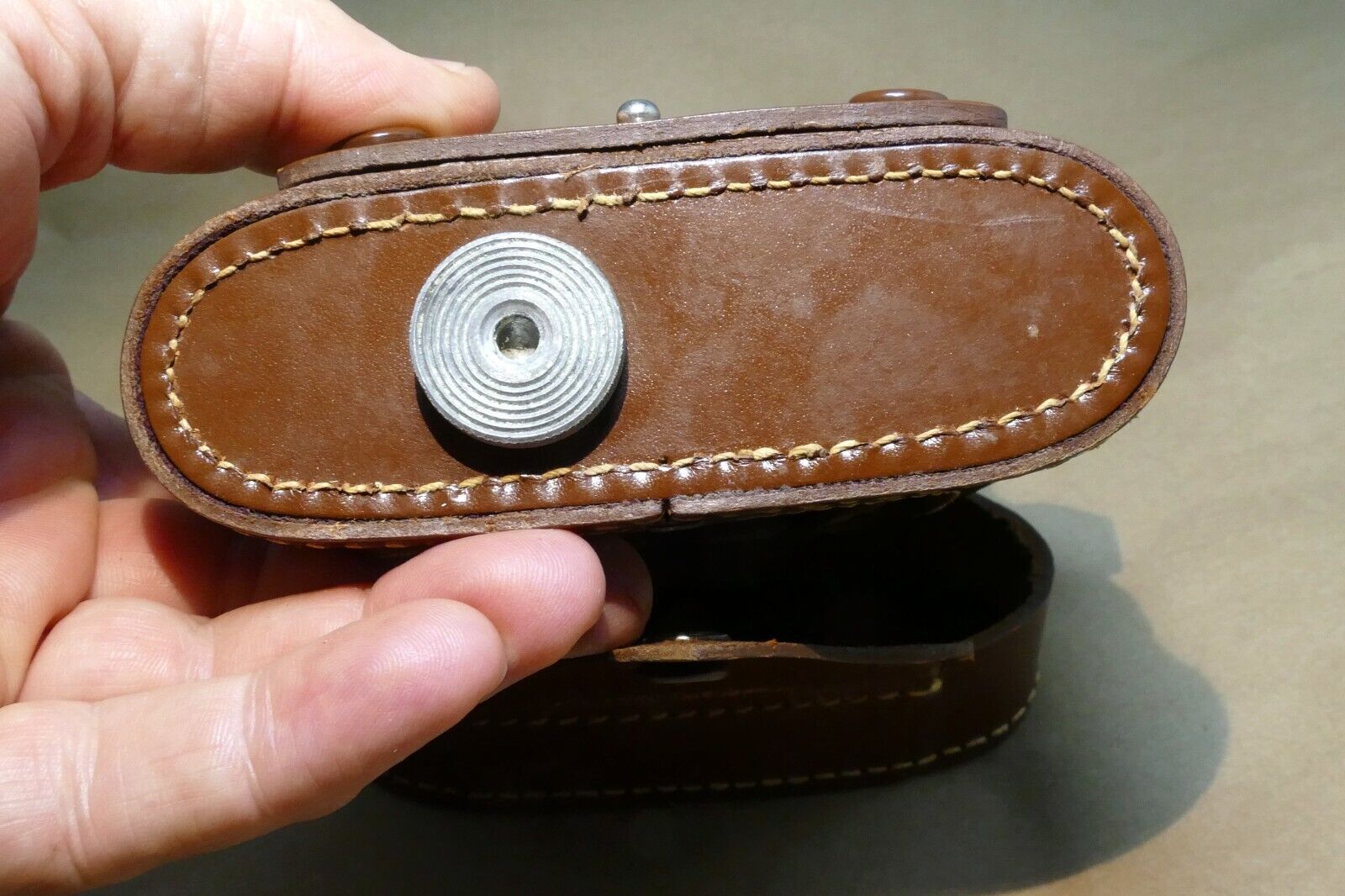 vintage camera case small Kodak Ansco Agfa rangefinder