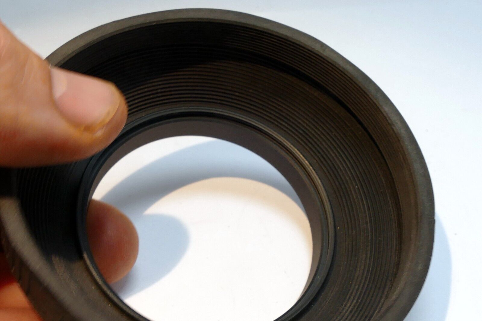 Tiffen 55mm Rubber Lens Hood Shade double threaded collapsible