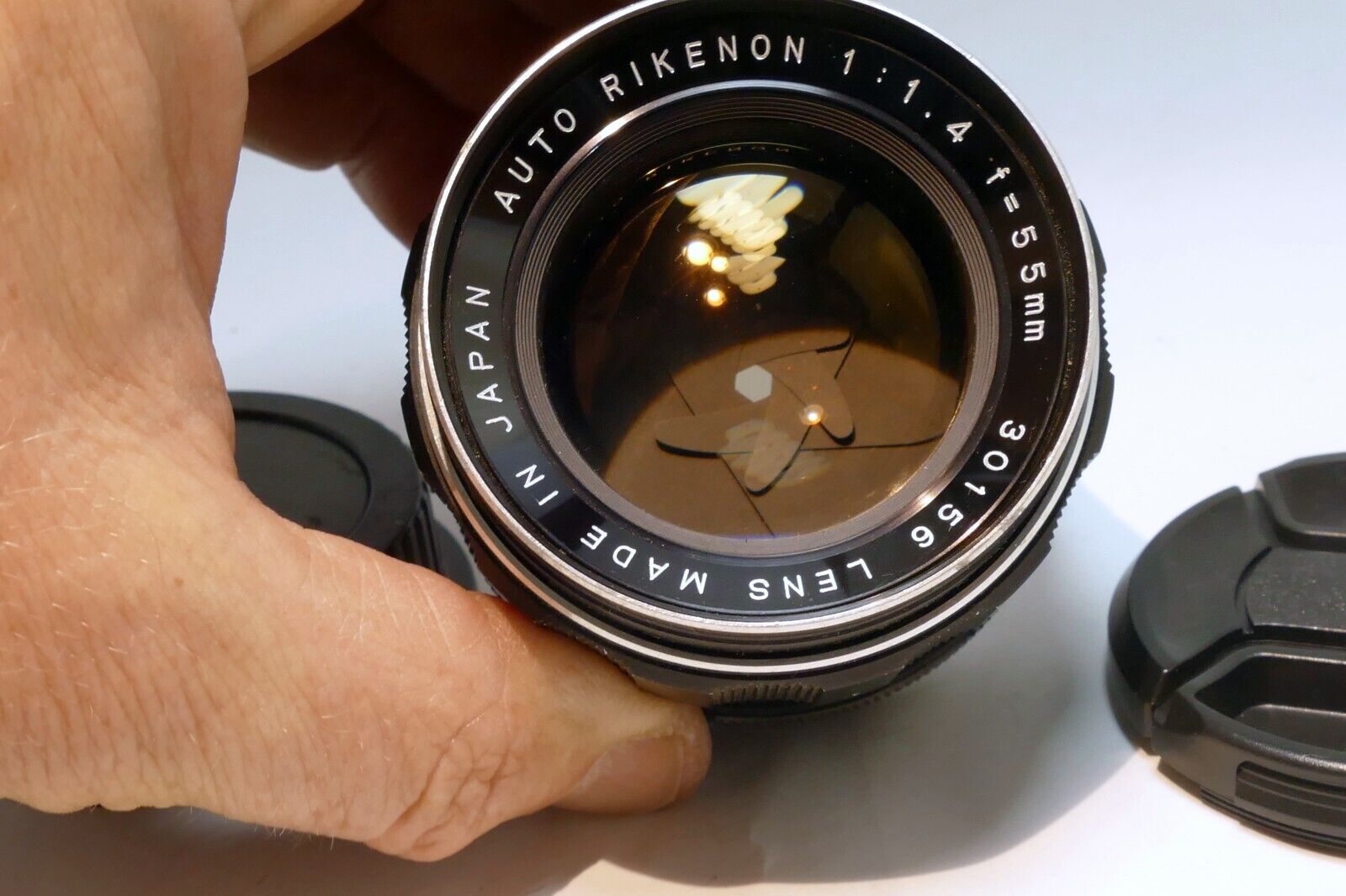 Rikenon 55mm f1.4 prime Manual lens adapted to Canon EOS EF camera T7i T8i