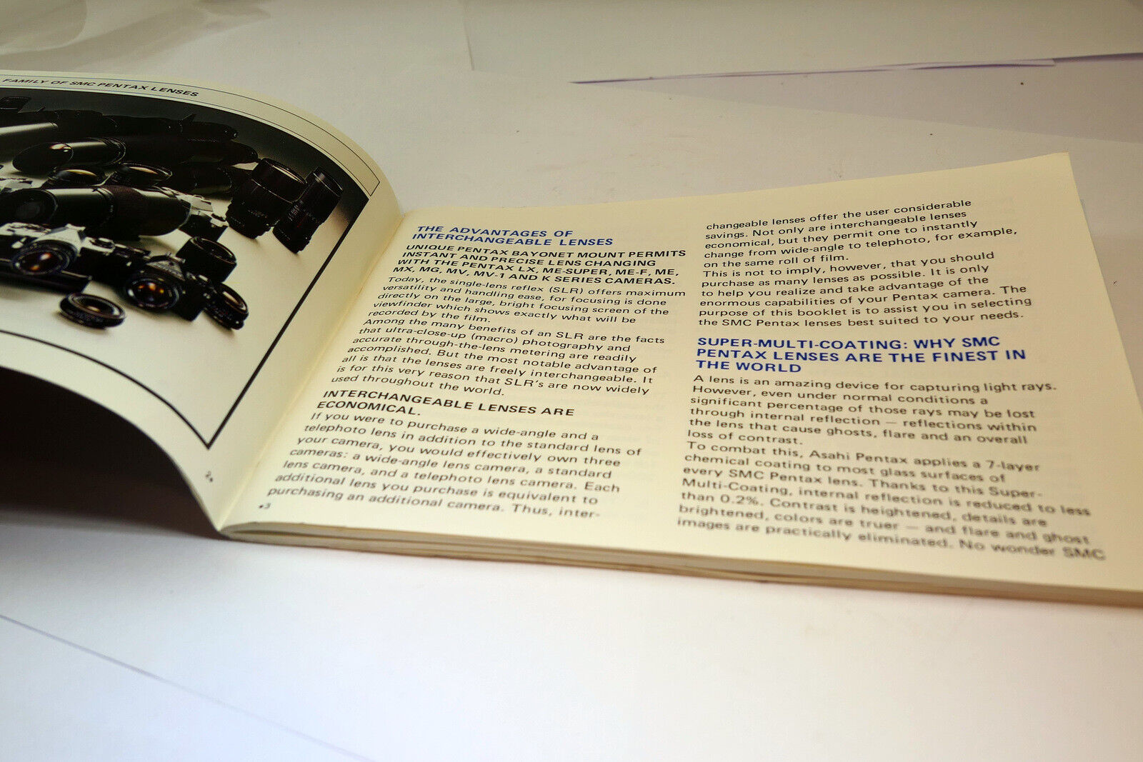 Pentax Lenses and Accessories camera  (EN) booklet brochure genuine 1971 K1000