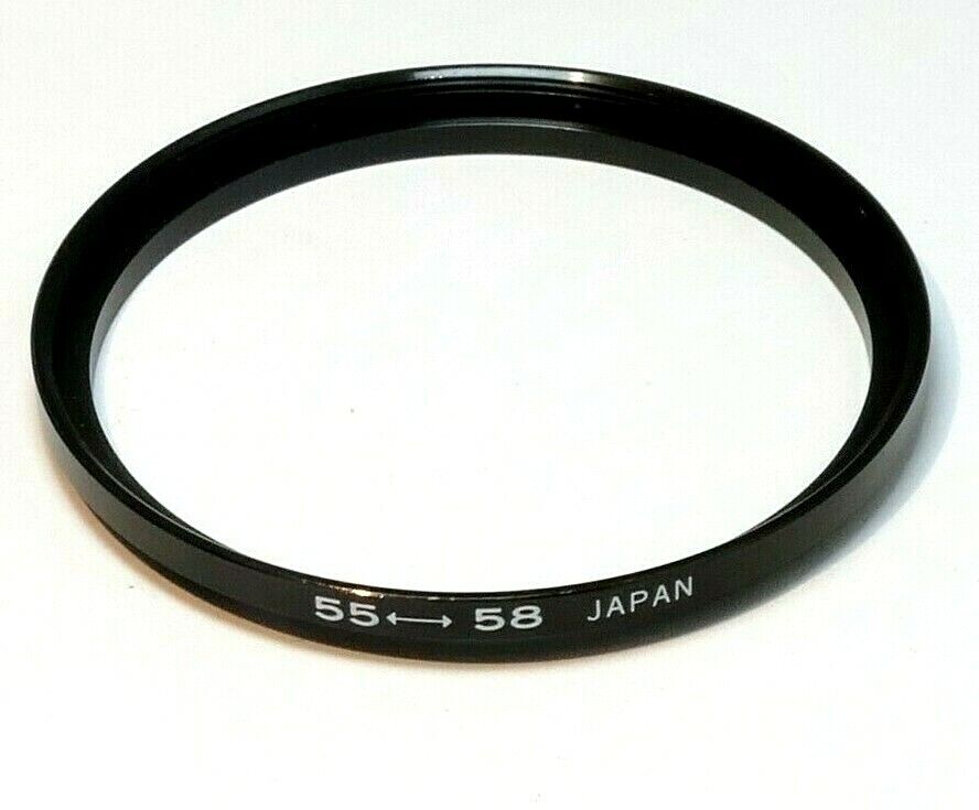 55mm to 58mm ring Metal adapter threaded step-up