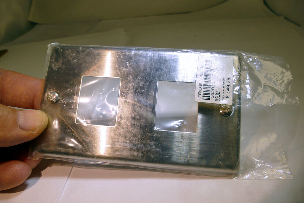 Toshiba  1 gang Stainless Steel Wall Plate  for Double Coax data
