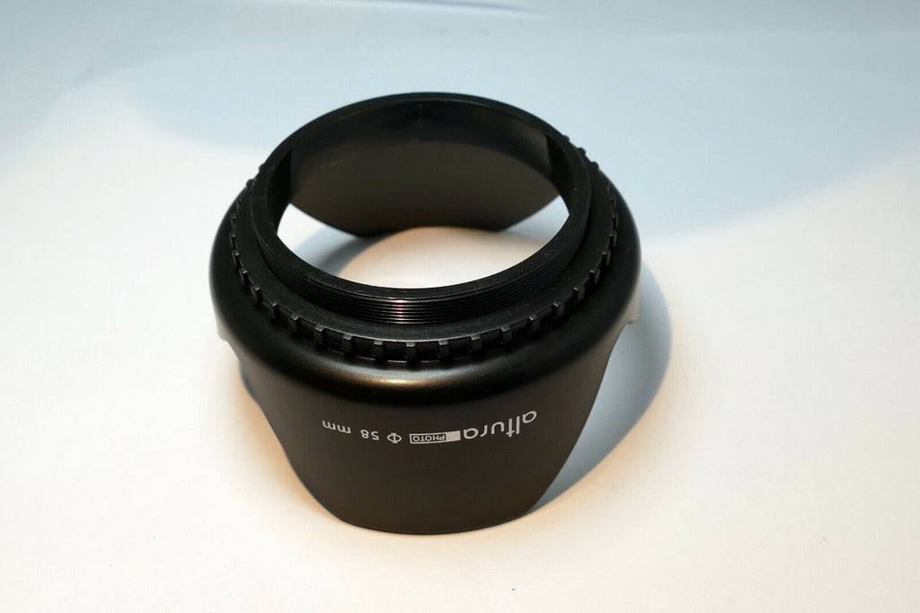 58mm Plastic Lens Hood Shade screw in  type