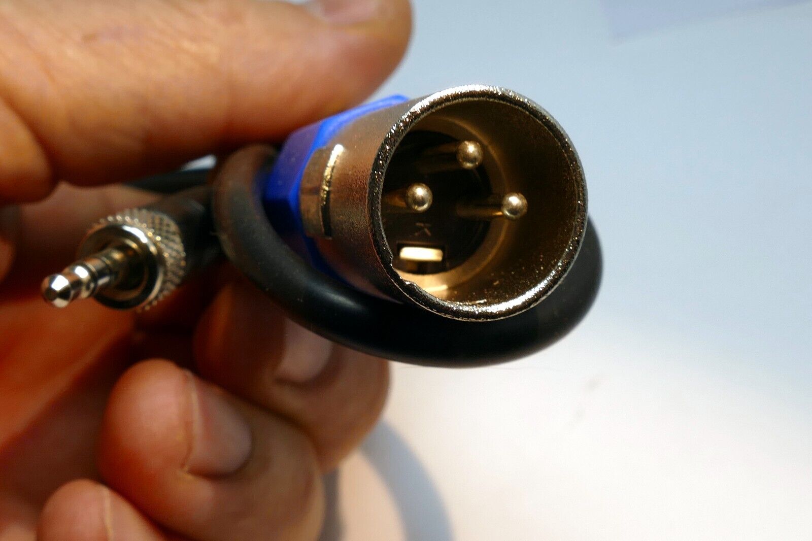 3 pin XLR M-F Male to 3.5mTRS  Audio Cable  1 feet extension adapter Low Noise
