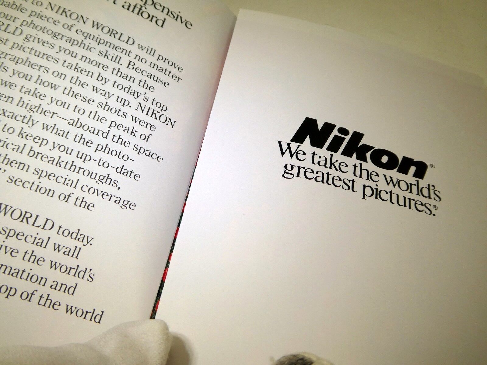 Nikon World brochure Guide post card (EN) vintage