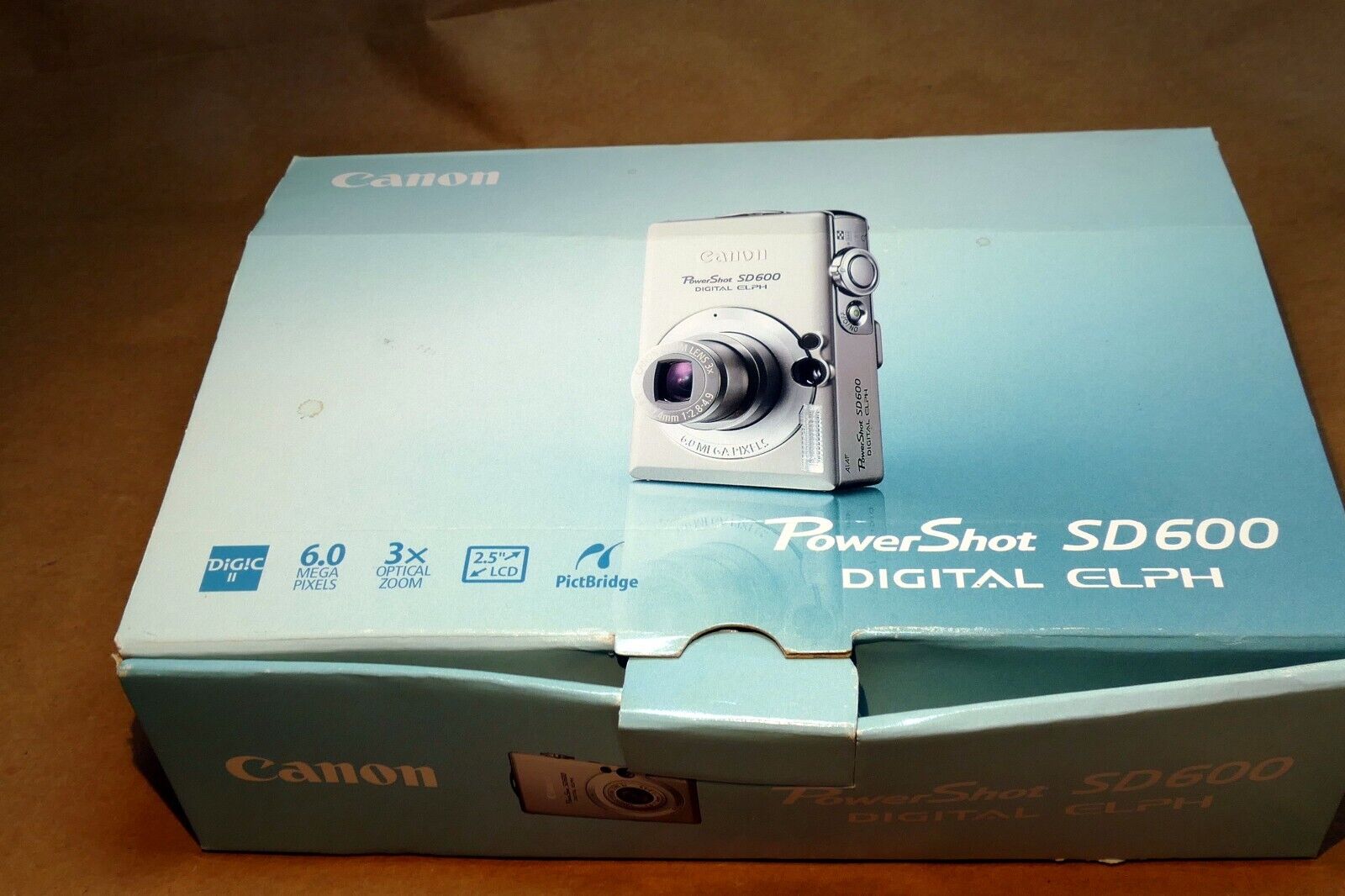empty lens box (ONLY) CANON Power Shot SD600 Digital Elph -  BOX ONLY