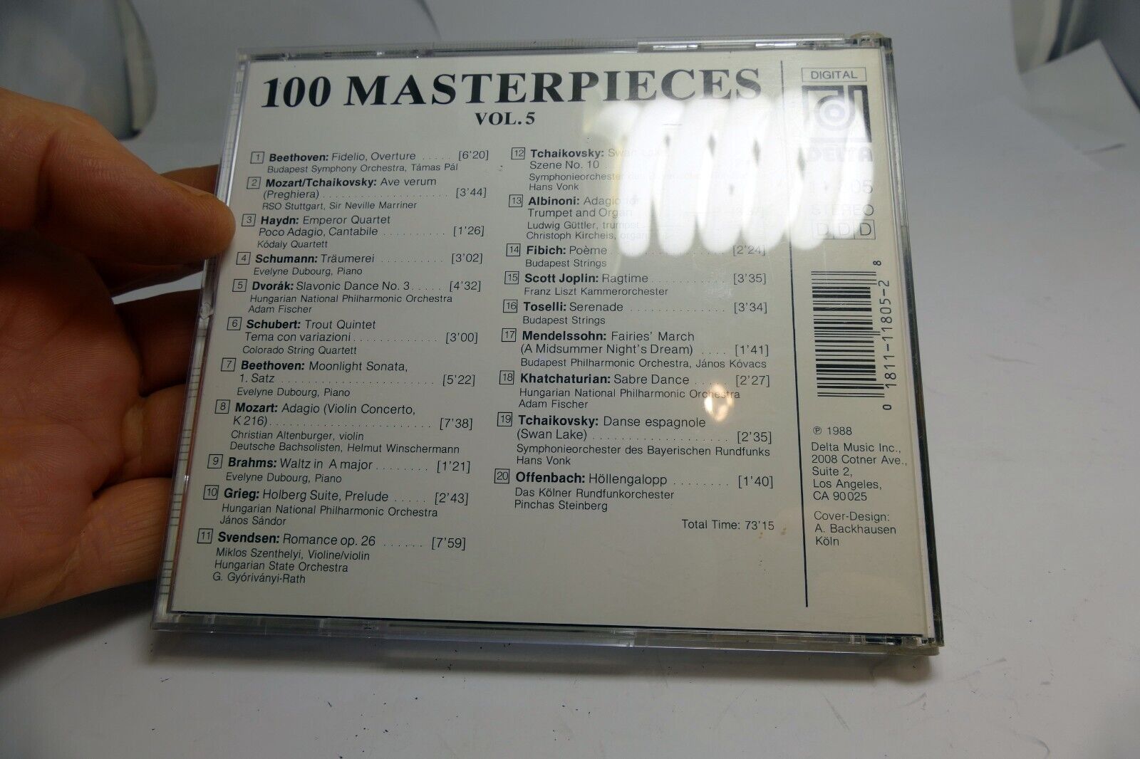 100 Masterpieces Vol 5 Classical Music CD Delta 1988 Grieg Mozart Dvorak Haydn