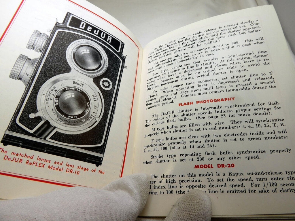 Dejur TLR Twin Lens Reflex DR-10 20 40 Camera Instructions Guide Manual English