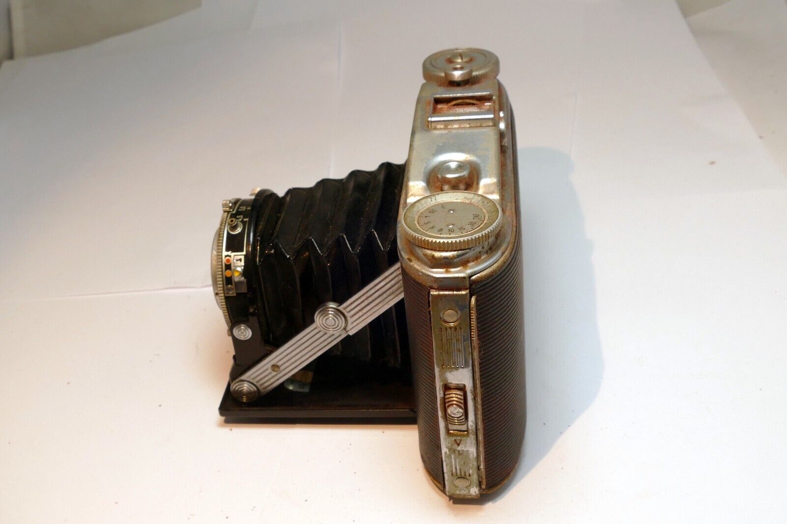 Agfa-Ansco Speedex Special Folding Camera With 85mm f/4.5 Apotar Lens 4X5 medium