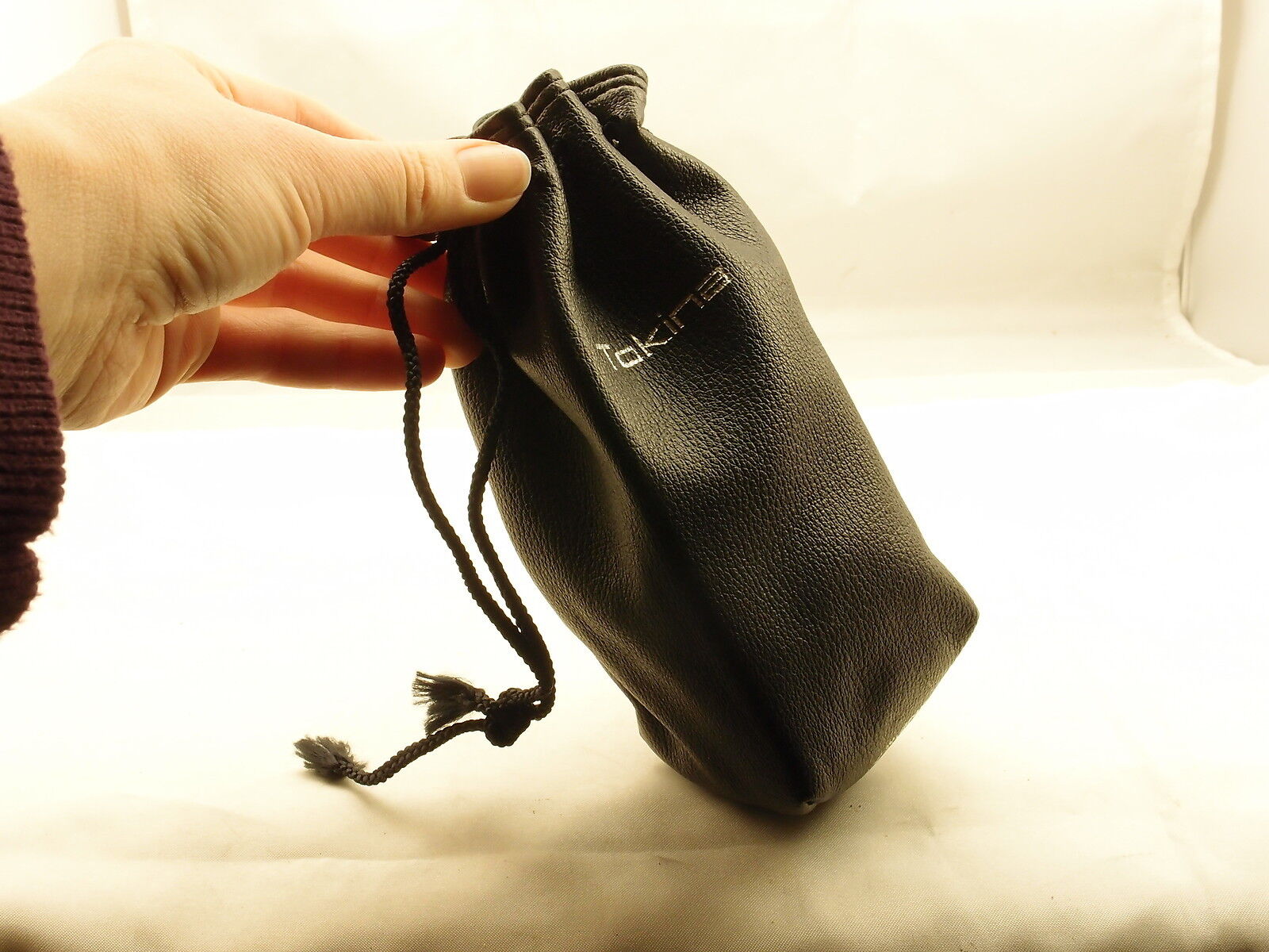 4.5" long Tokina Soft Camera Lense Case Pouch Cover With Drawstring