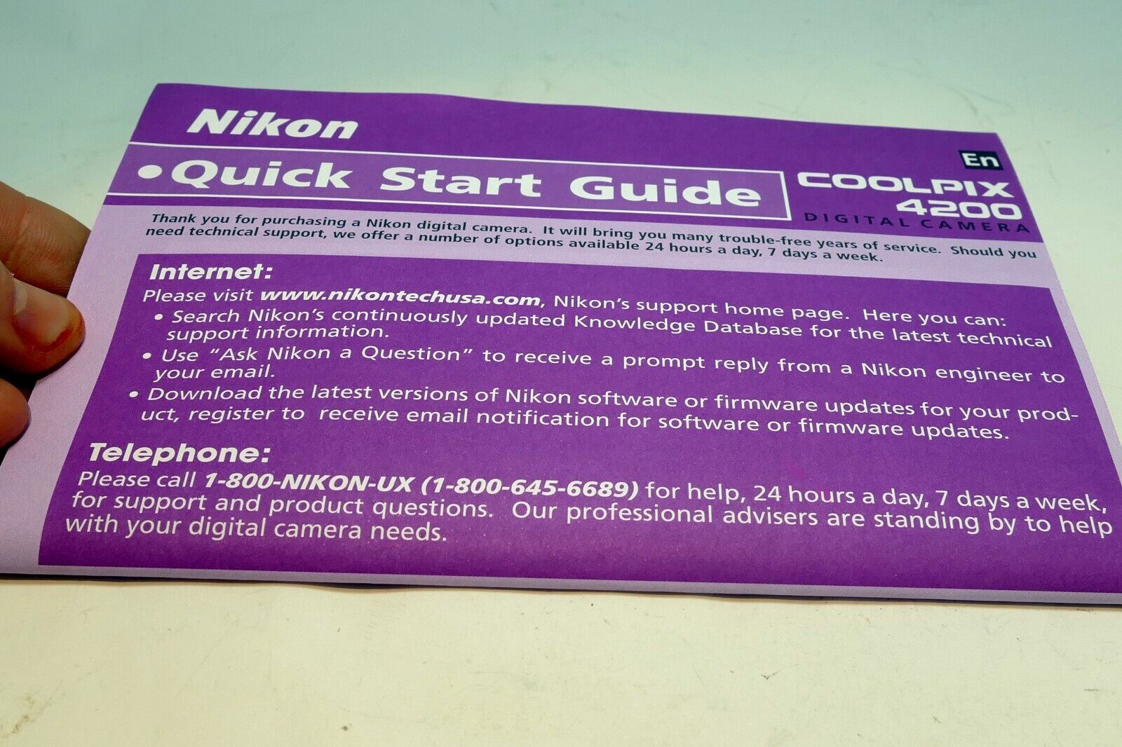 Nikon Coolpix 4200 Digital Camera - Quick Start Guide