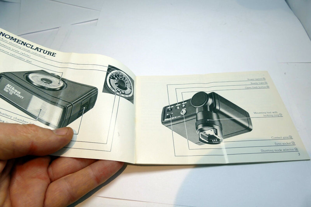 Nikon SB-12 Flash Speedlight Instruction manual Guide book English EN