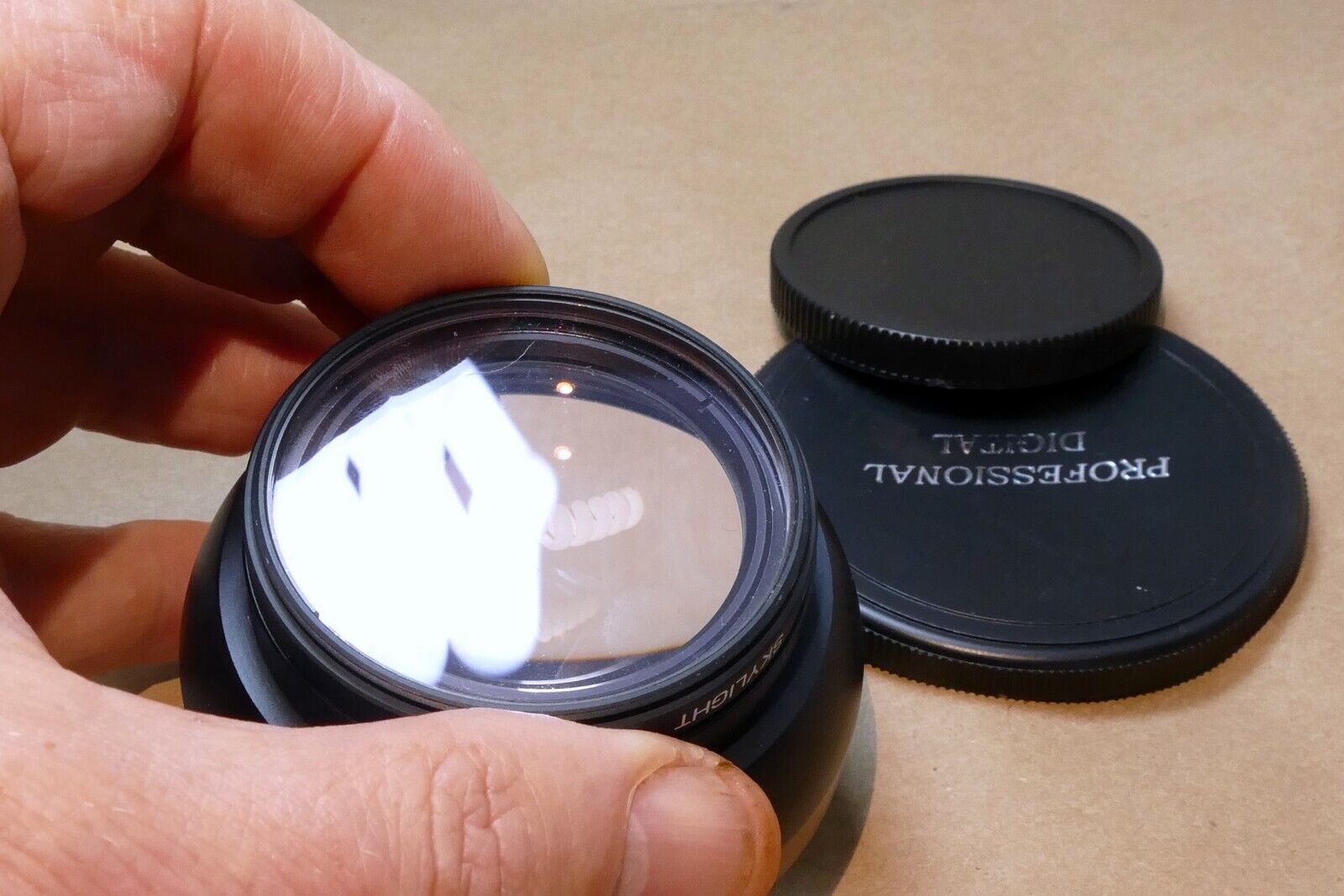 52mm Vision Optics 0.48X Wide Angle Lens with 52mm Hoya sky filter attached