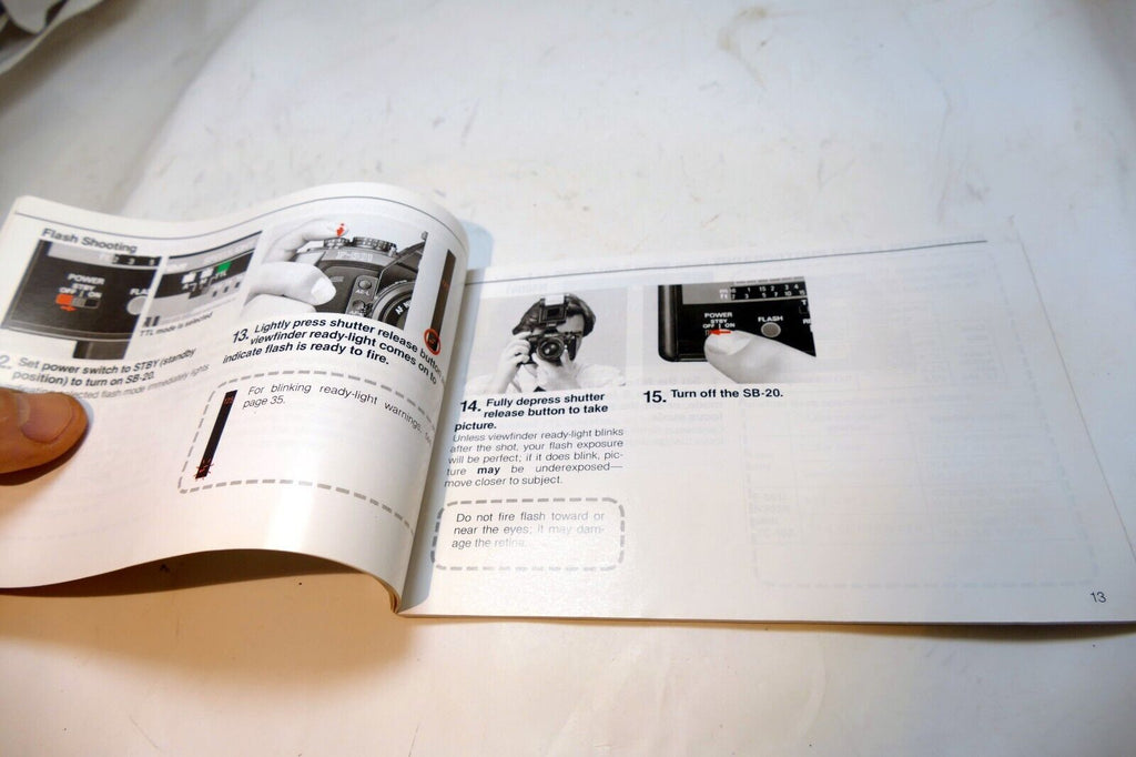 Nikon SB-20 Speelight Flash  Instructions manual guide English EN - vintage