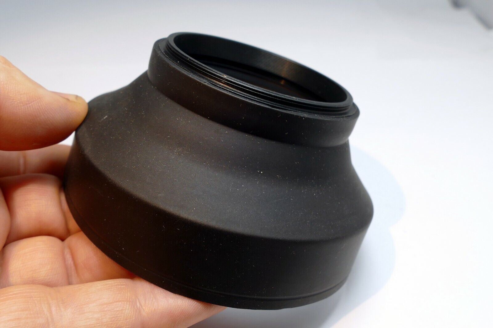 58mm Rubber Lens Hood Shade collapsible 3-way telephoto wide angle