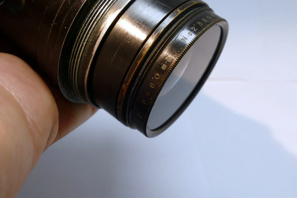 Goerz Berlin 60mm Tele Lens brass lens with focusing tube IIIa