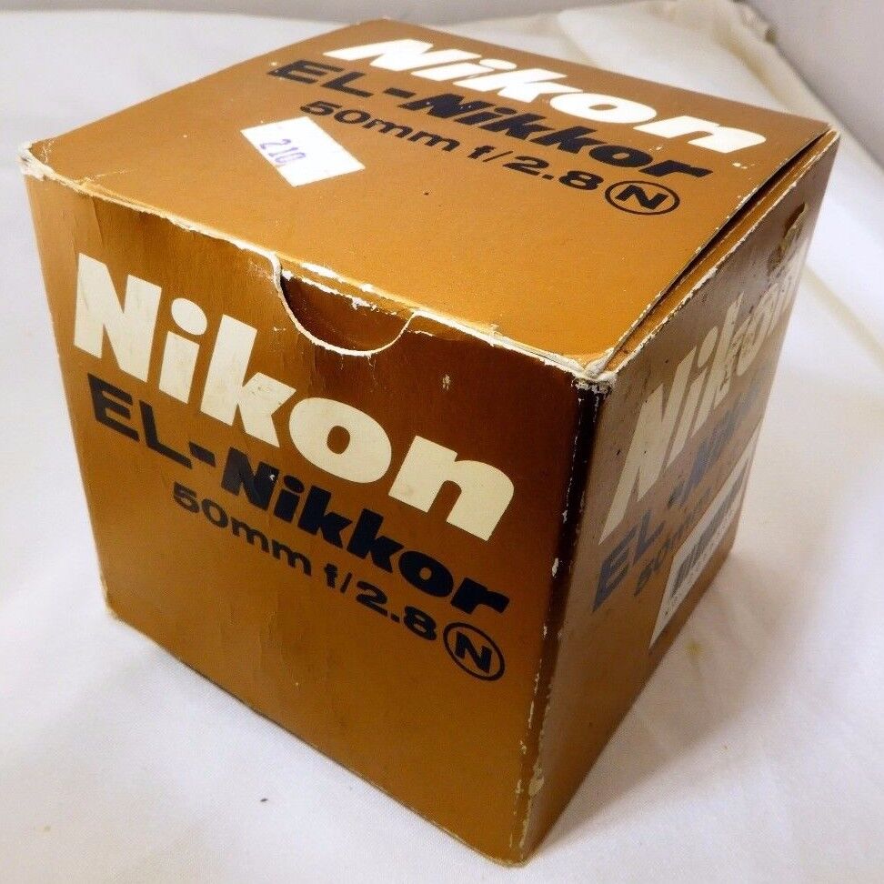Empty Box from Nikon EL-Nikkor 50mm f2.8 enlarger lens