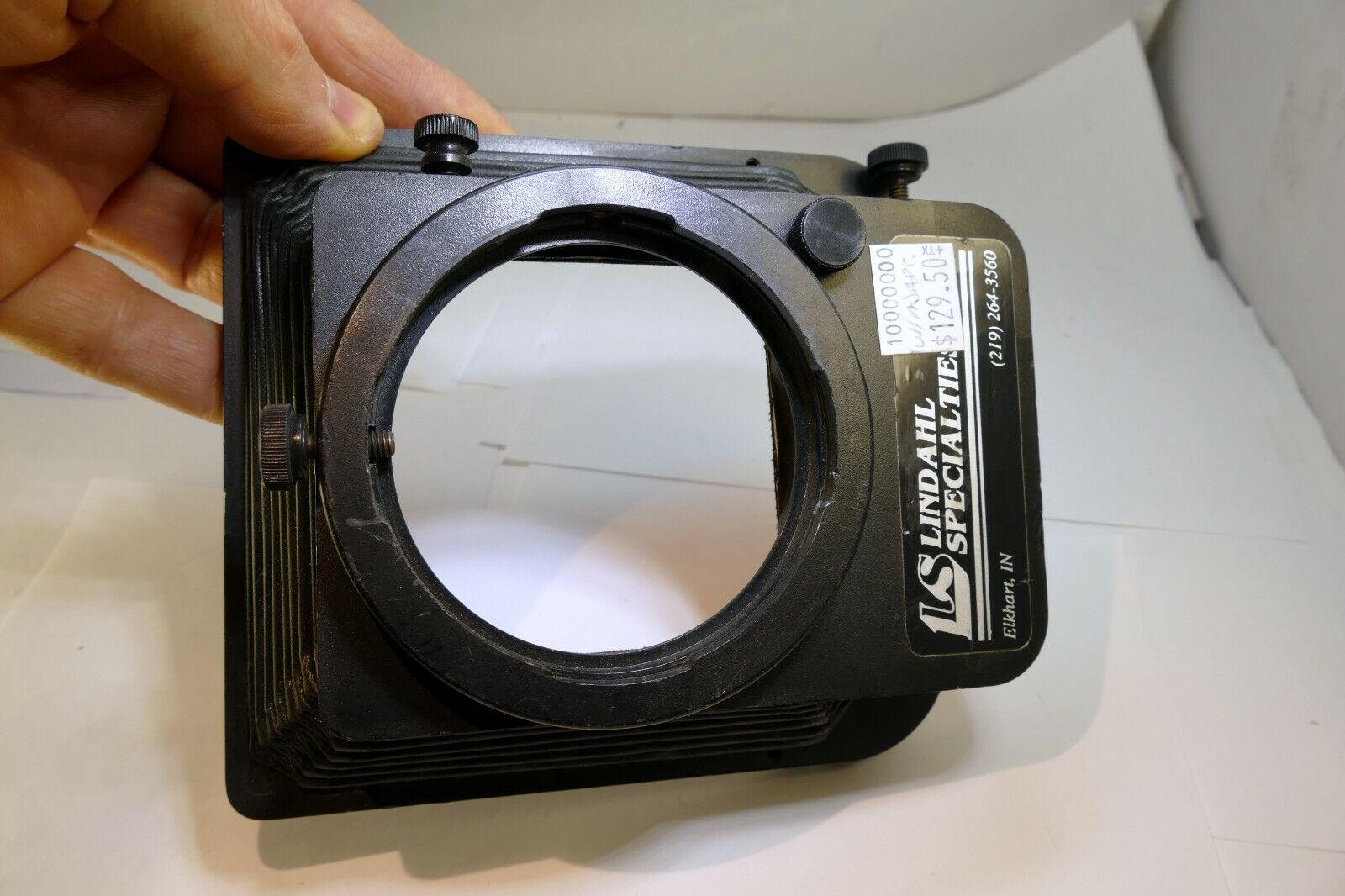 Lindahl Bellows lens Hood 31.1325 Bell-O-Shade Single 3X3 filter slot for CF 500