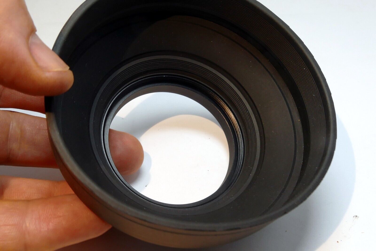 58mm Rubber Lens Hood Shade threaded collapsible - 3-way wide angle - telephoto