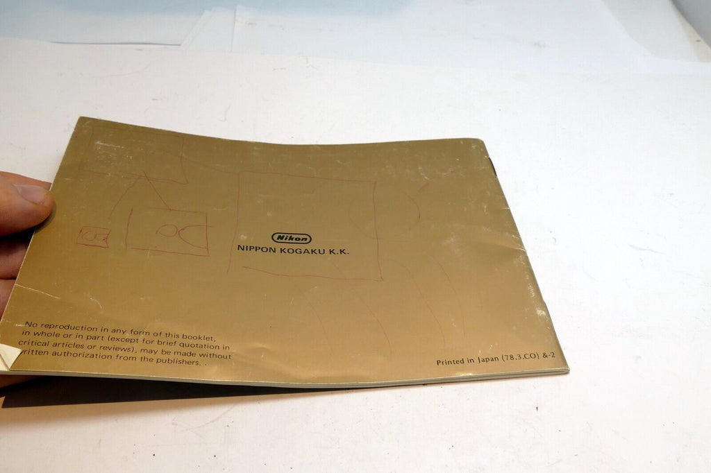 Nikon FE camera Instructions manual Guide Book vintage genuine