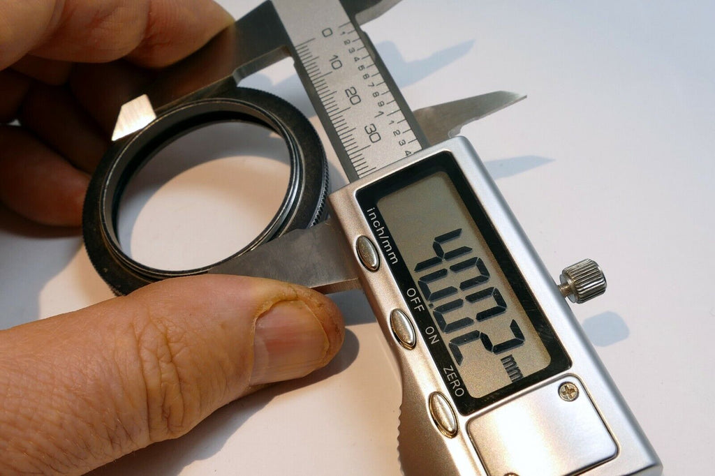 40.5mm to series 6 VI 44.5mm metal adapter filter holder w/ retaining ring Black