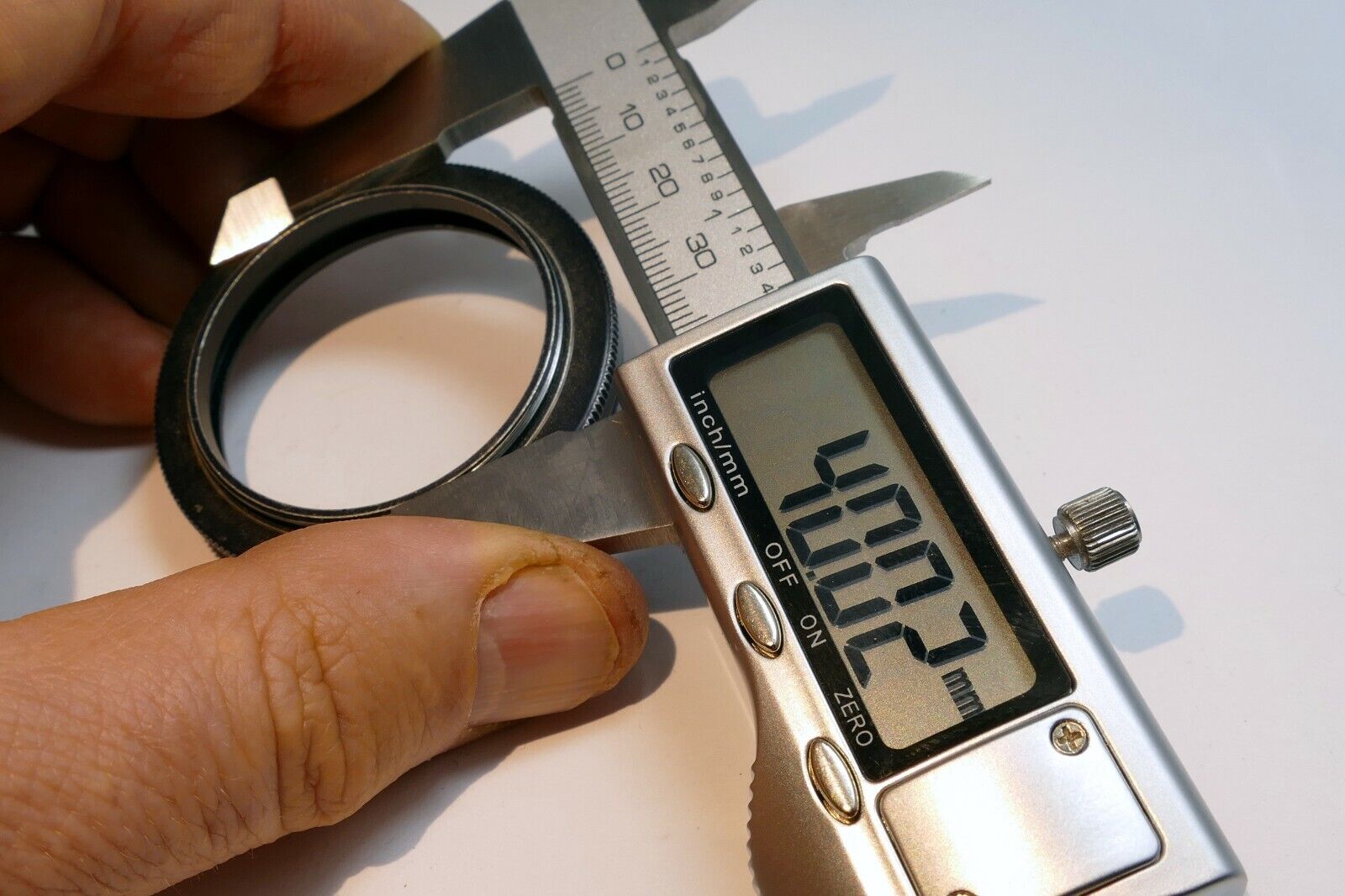 40.5mm to series 6 VI 44.5mm metal adapter filter holder w/ retaining ring Black