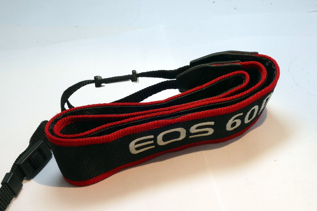 Canon EOS 60D Camera Shoulder Neck Strap Black-Red  4cm wide -  Genuine OEM