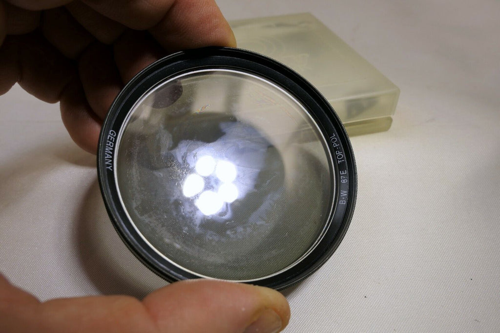 B+W 67mm Polarizer PL TOP POL Germany - damaged coating separation - genuine