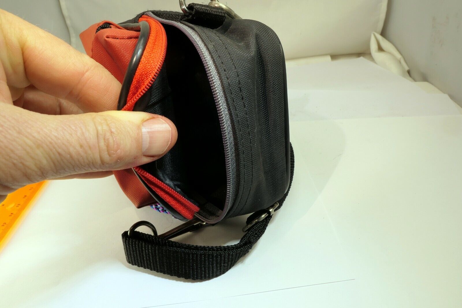 Canon 6X4" Case Powershot camera small Red-Black w/ Shoulder strap