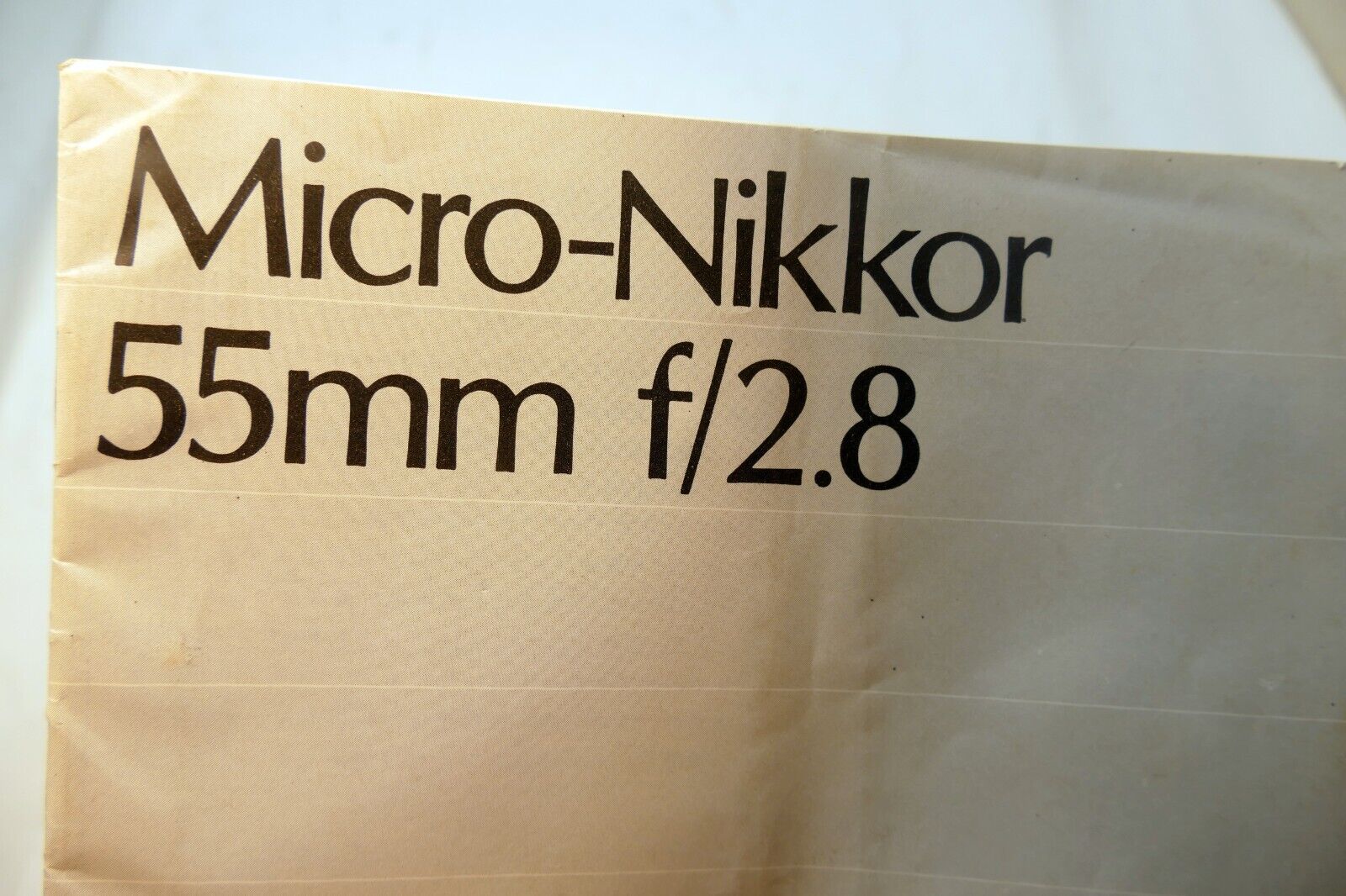 Nikon Micro-Nikkor 55mm f2.8 Ai LENS Instruction Guide Manual 1980