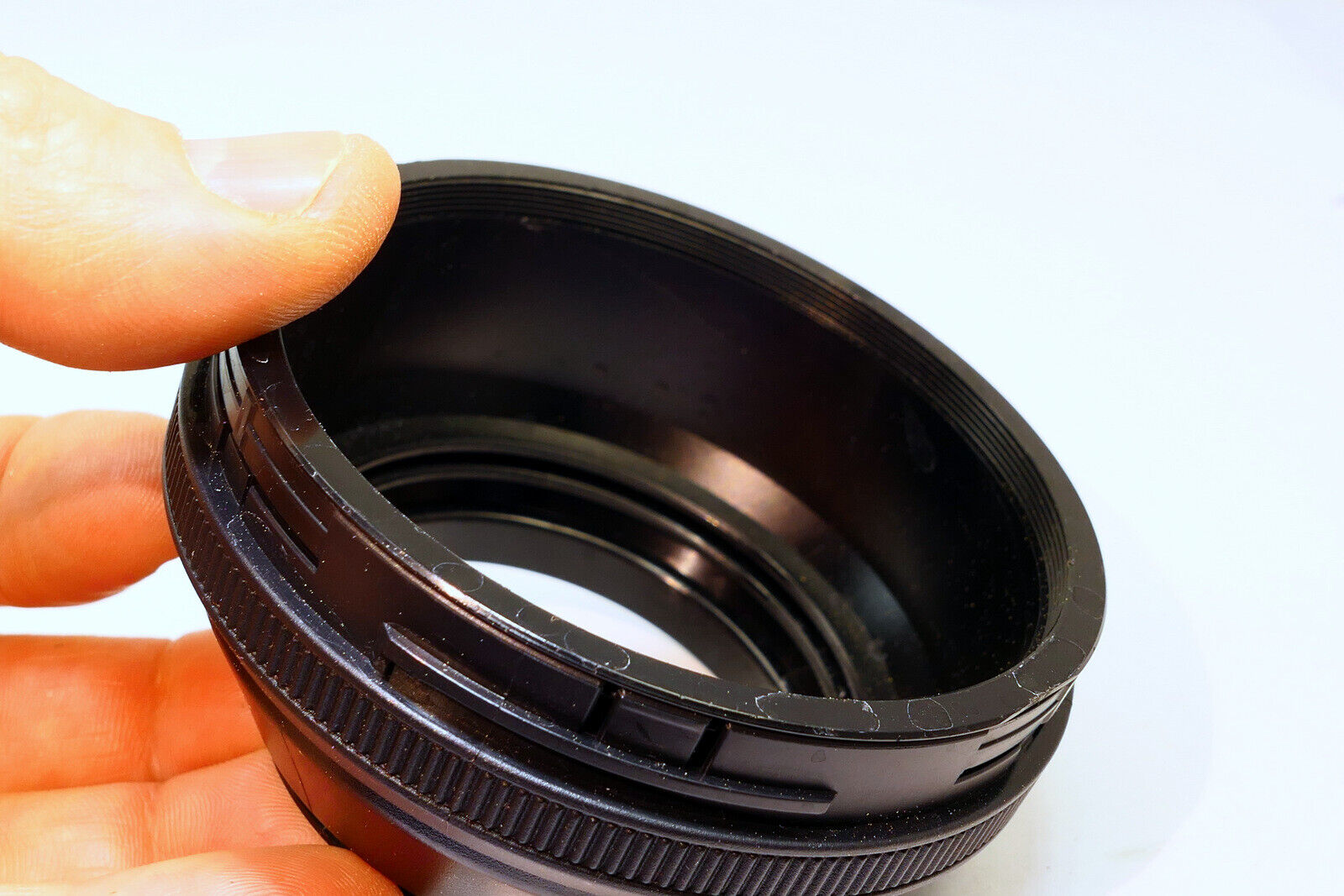57mm Lens Hood Adapter Shade Plastic screw in type