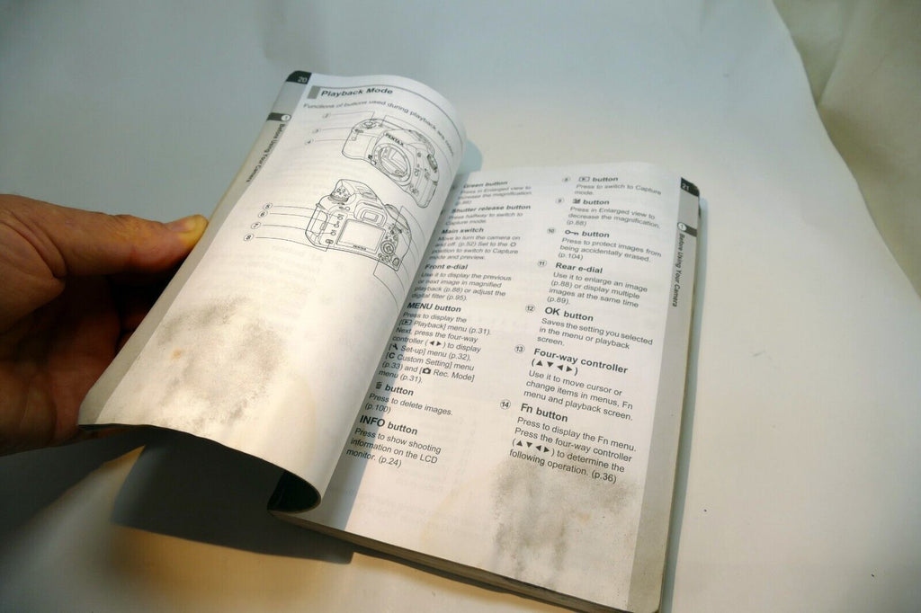 Pentax  K10D Digital Camera Operating Manual Instructions Guide