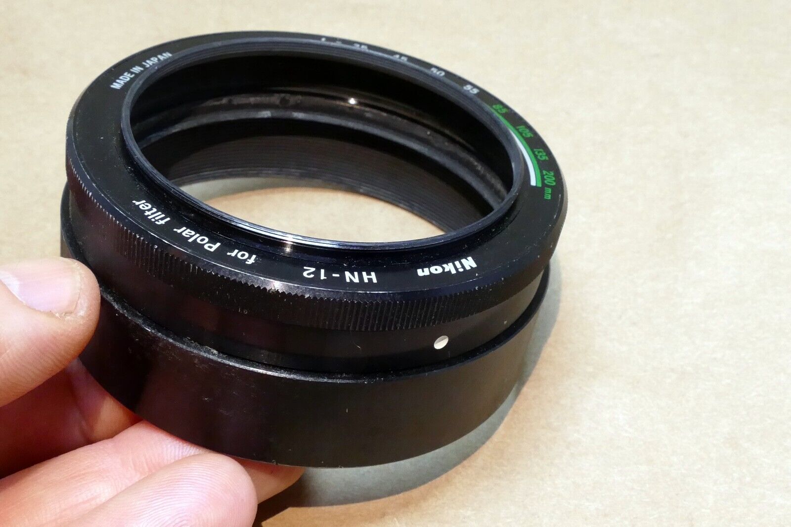 Nikon HN-12 Lens Hood Shade 52mm Polar filter screw in type 60mm ID - Genuine