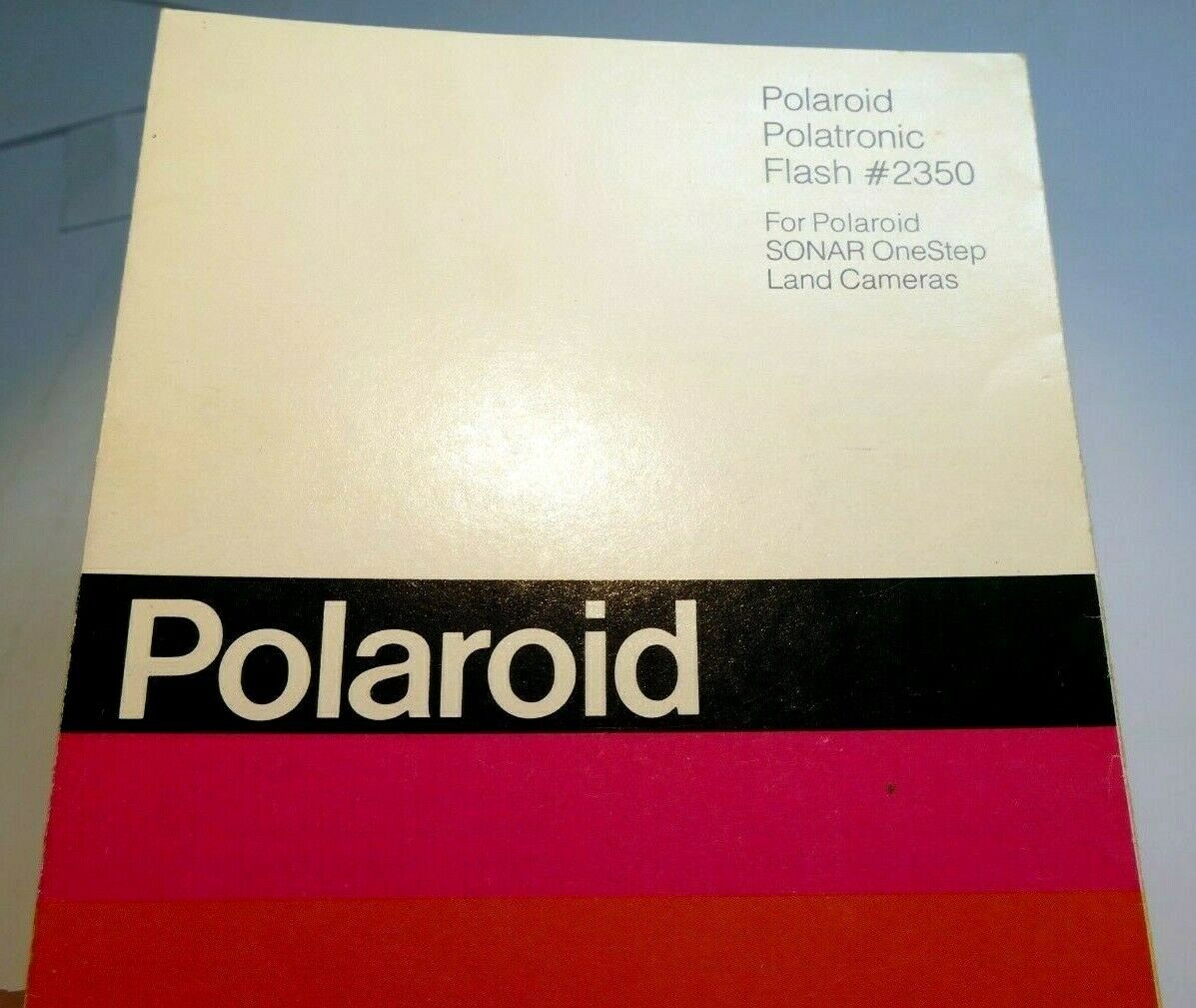 Polaroid Polatronic Flash # 2350 OneStep Land camera Instruction Manual Guide