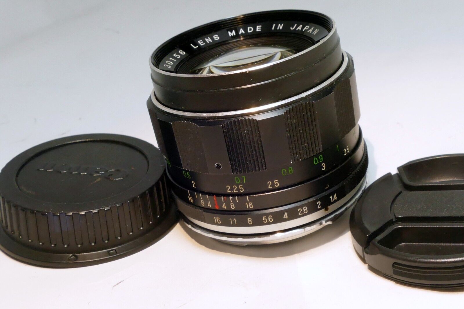 Rikenon 55mm f1.4 prime Manual lens adapted to Canon EOS EF camera T7i T8i