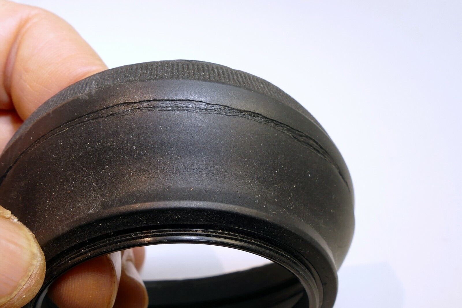 58mm Rubber Lens Hood Shade Collapsible double threaded vintage