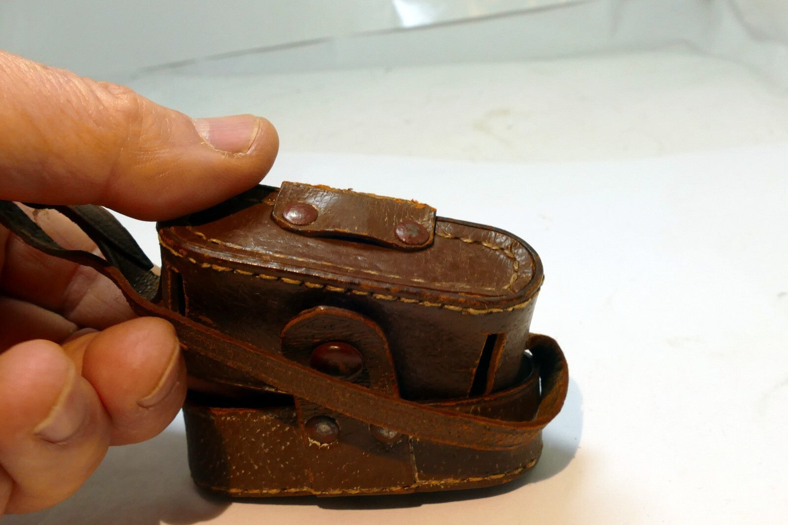 Leather Camera Case for Rubix 16mm camera miniature vintage