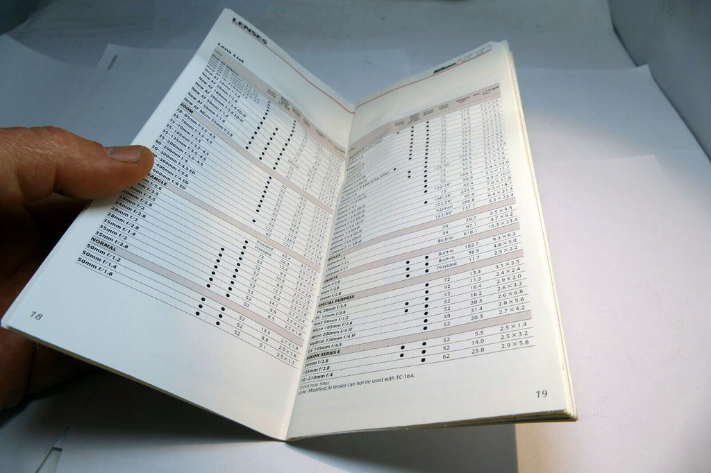 Nikon N2020 Camera  Brochure Photography Guide EN 1986 Dual Autofocus "All New"