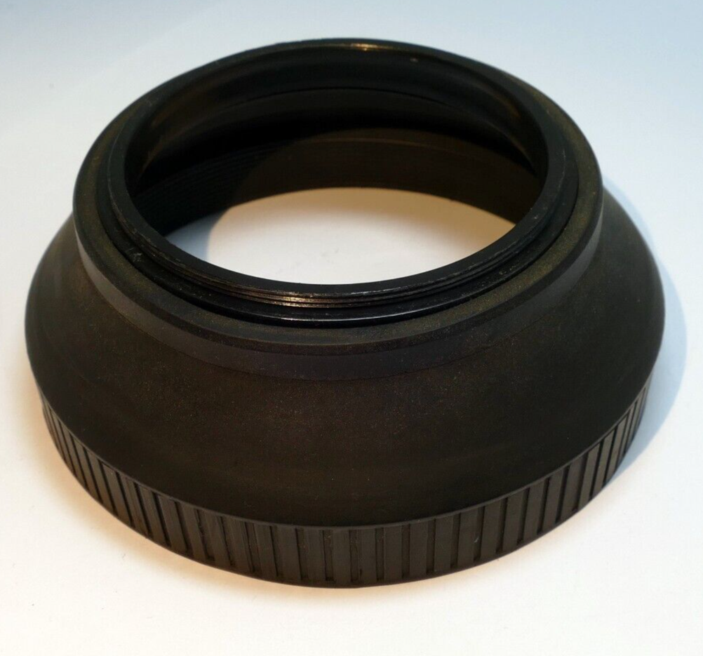 62mm Rubber Lens Hood Shade  double  threaded 3- way wide angle telephoto