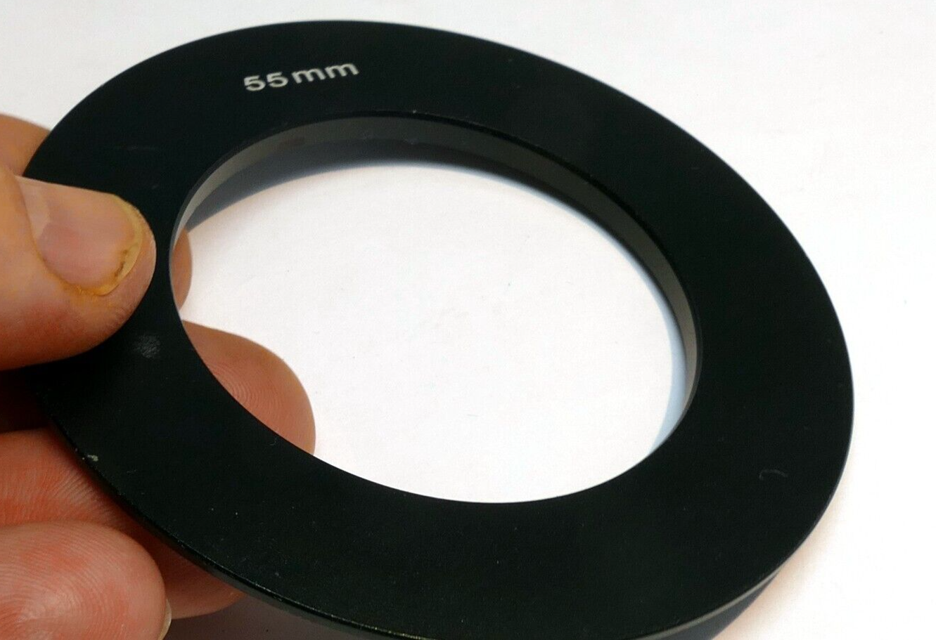 55mm Adapter Ring for Square holder Cokin size Medium P  threaded for lens