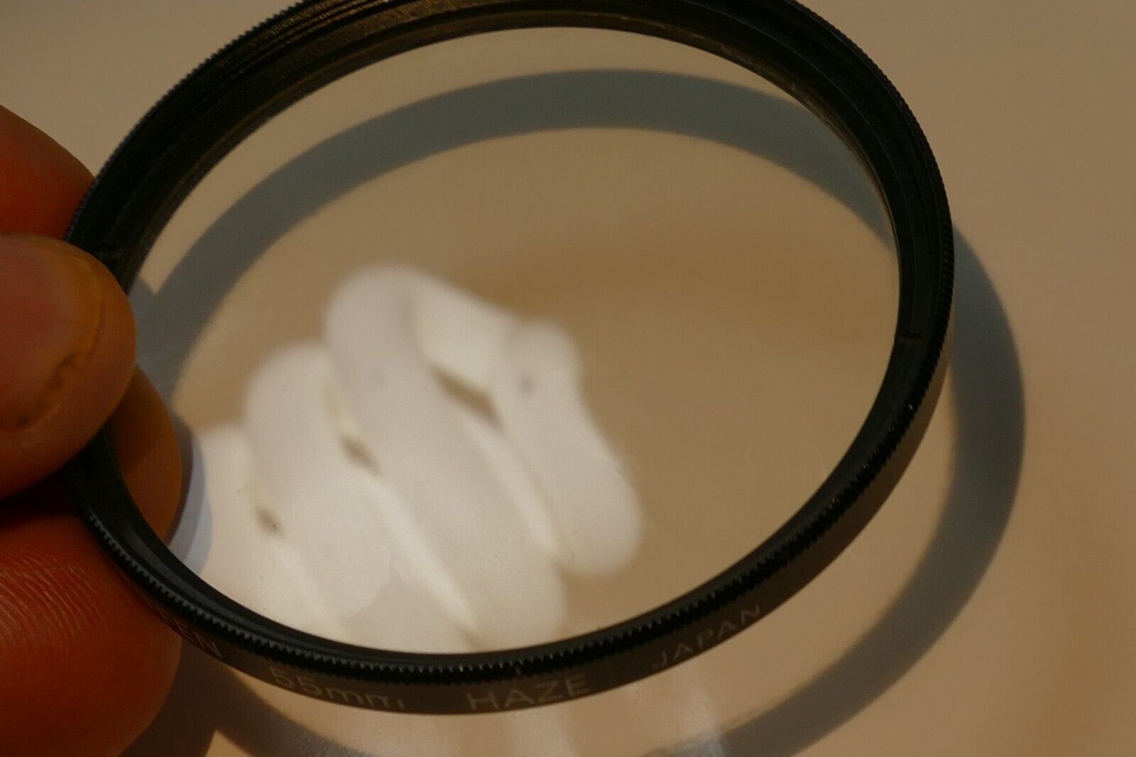 55mm HAZE TIFFEN warming OPTICAL GLASS  Filter UV Made in  Japan