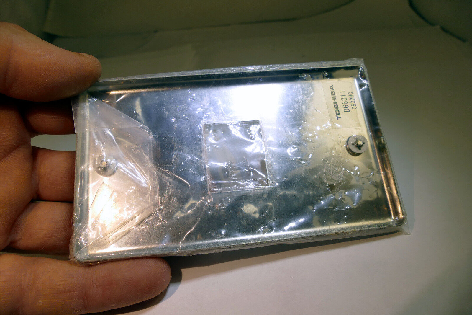 Toshiba  1 gang Stainless Steel Wall Plate  for  single Coax data