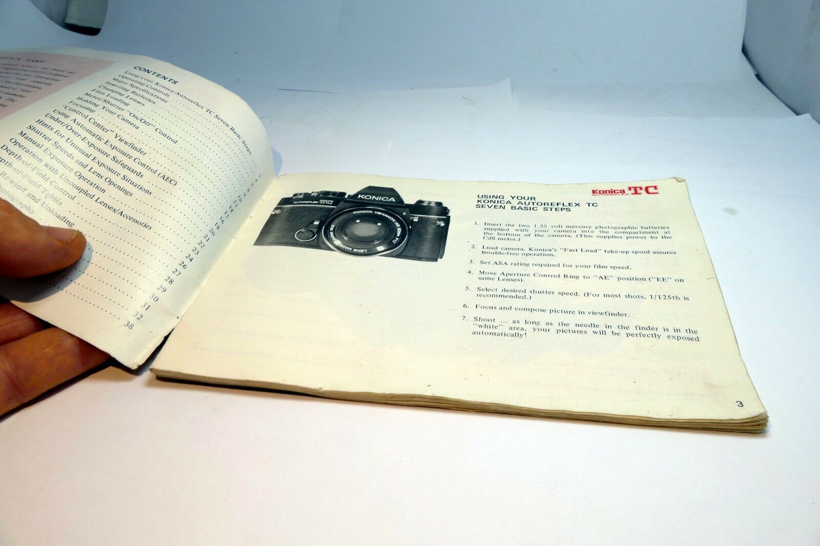 Konica Autoreflex TC Camera Guide Instruction Manual English EN 1976