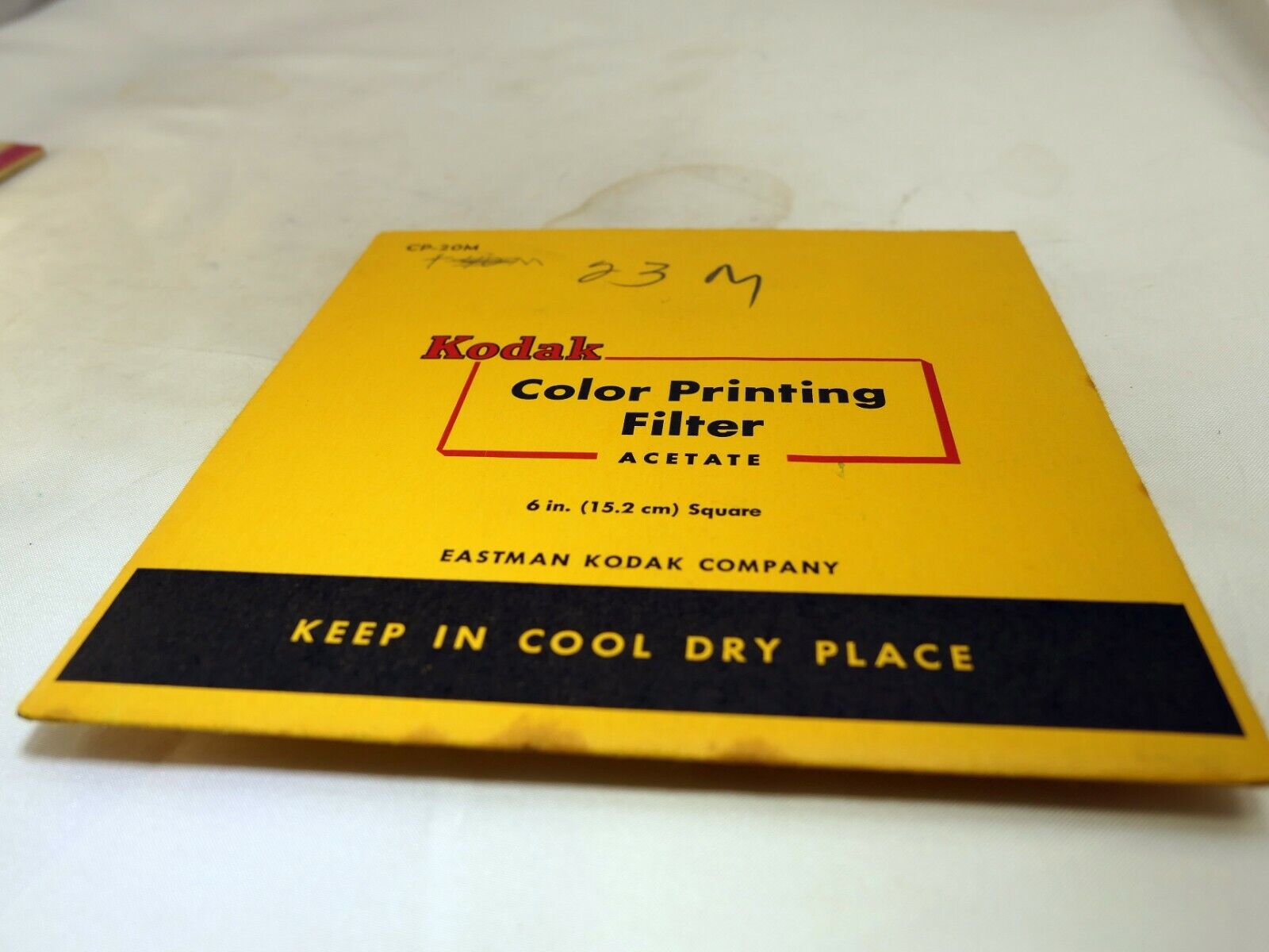 KODAK Color Printing Lens Filter 6X6" gelatin square CP-20M Magenta 23M