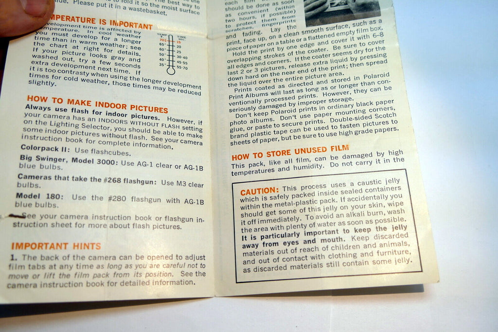 Brochure for Polaroid Type 108 Land film 3 1/4 X 4 1/2 " 